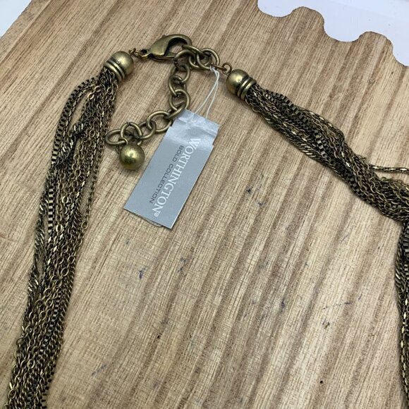Worthington NWT Multi Strands Medallion Pendant Necklace - Picture 6 of 7